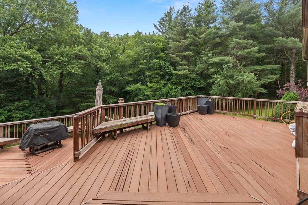 157 Spofford Road Boxford, MA 01921 - Photo 33 of 42 a view of deck with wooden floor and outdoor seating
