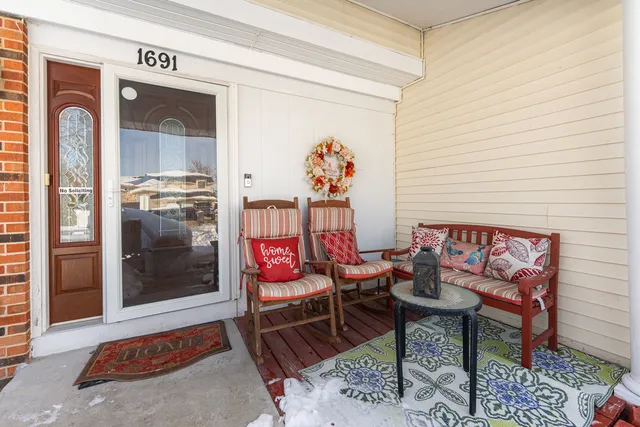 a outdoor living space with furniture