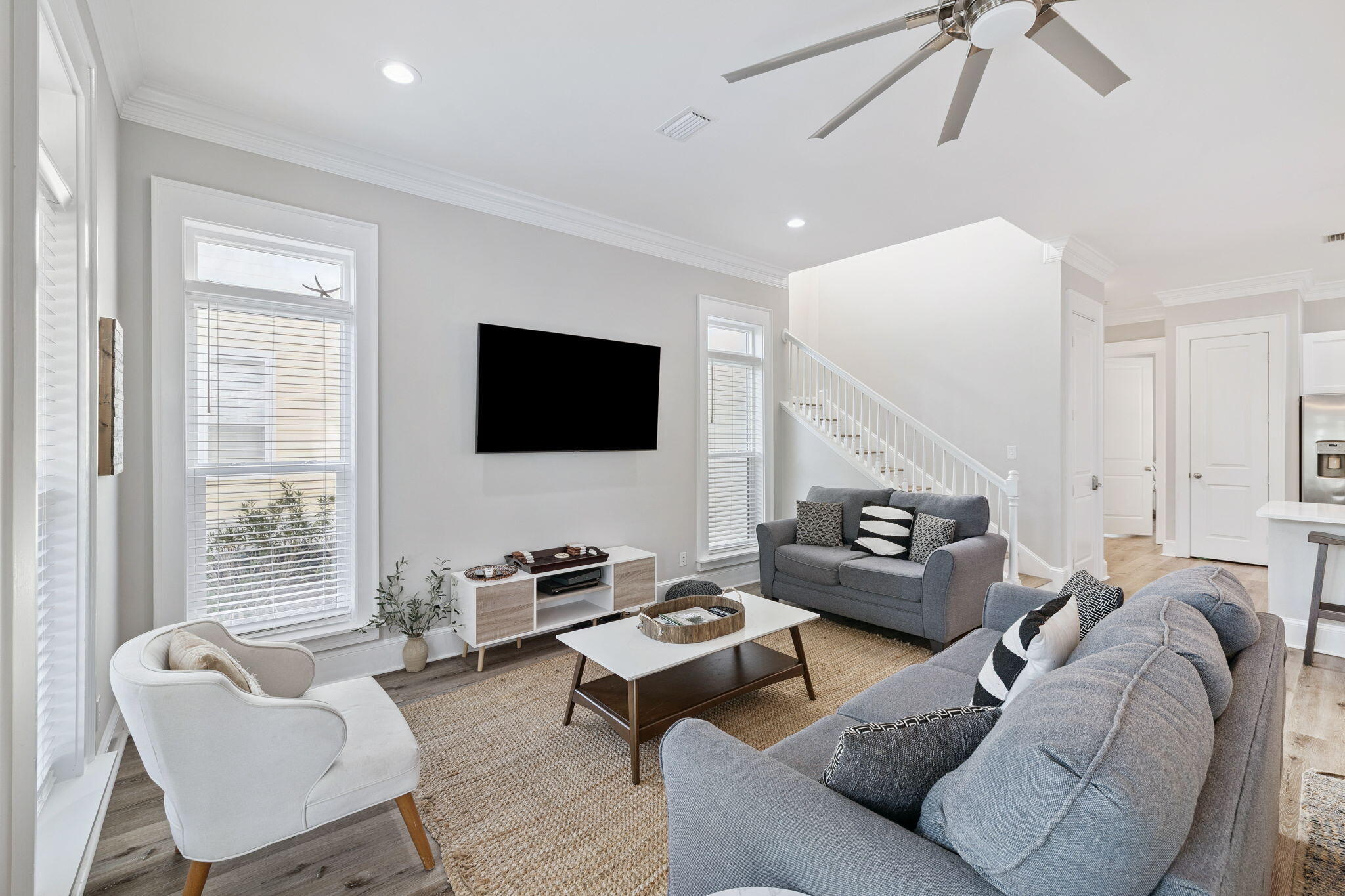 8 Barefoot Lane Seacrest, FL 32461 - Photo 15 of 62 a living room with furniture fireplace and a flat screen tv