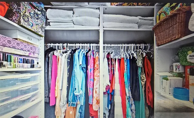 a view of a walk in closet