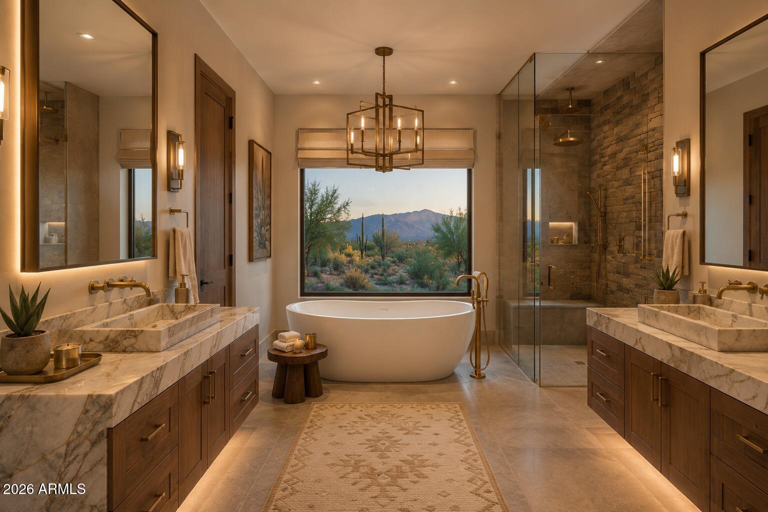 6136 West Alameda Road, Unit 7 Glendale, AZ 85310 - Photo 9 of 16 a spacious bathroom with a tub sink and mirror