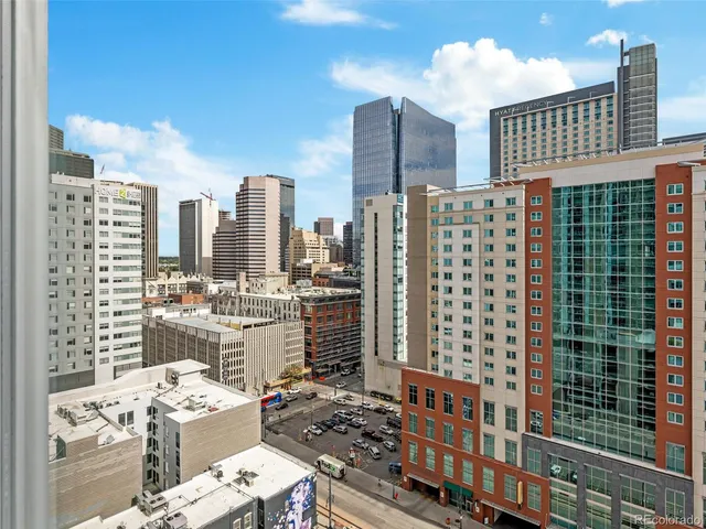 a view of city with balcony