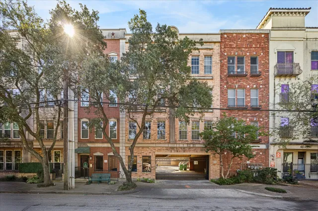 a front view of a building