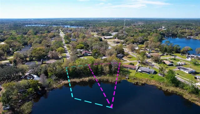 an aerial view of multiple house