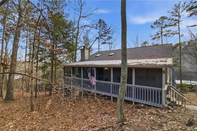 front view of a house with a porch
