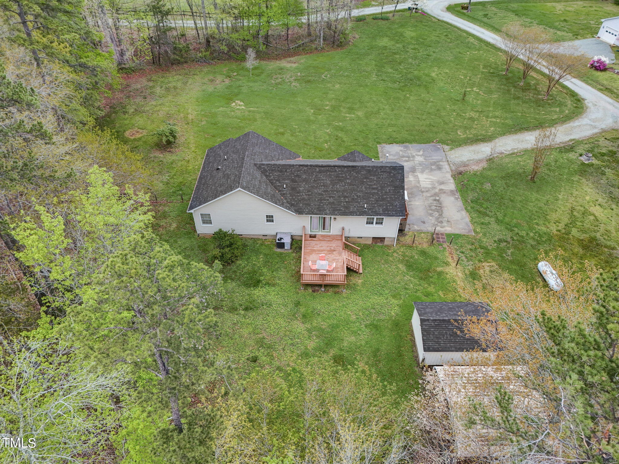193 Lily Lane Road Roxboro, NC 27574 - Photo 41 of 45 an aerial view of a house with a yard