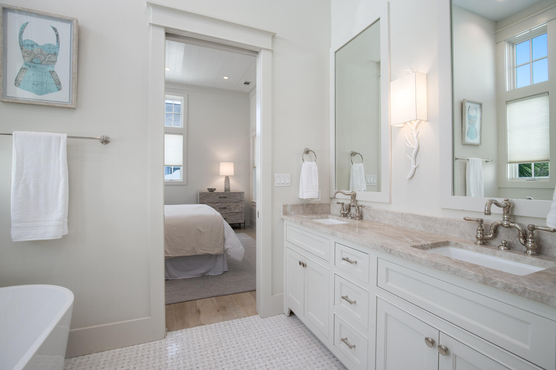 10 Rainer Lane Watersound, FL 32461 - Photo 16 of 30 a en suite bathroom with double sink and a mirror