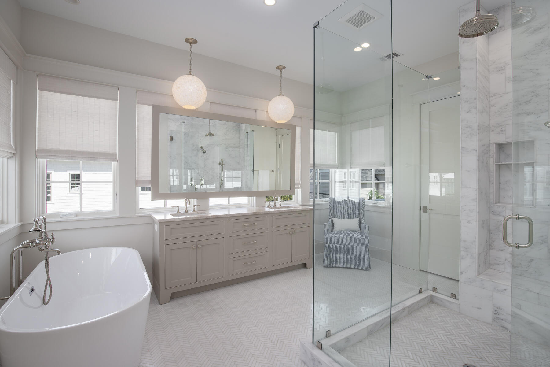 10 Rainer Lane Watersound, FL 32461 - Photo 19 of 30 a large spacious bathroom with a large tub shower sink and mirror