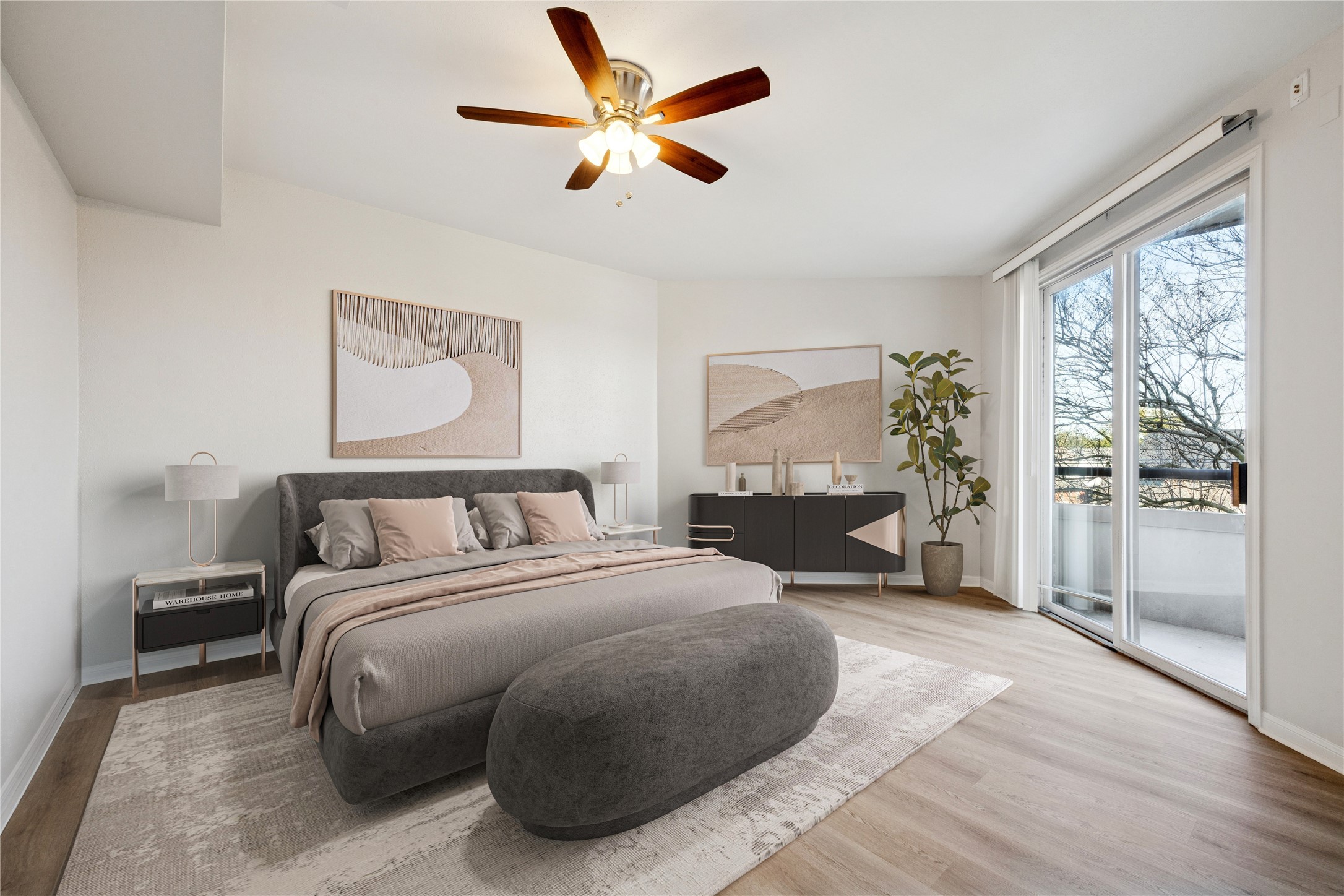 5200 Weslayan Street, Unit 302 Houston, TX 77005 - Photo 10 of 15 a bedroom with a large bed and a window