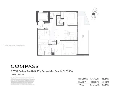 $7,200 | 17550 Collins Avenue, Unit 903, Sunny Isles Beach, FL 33160