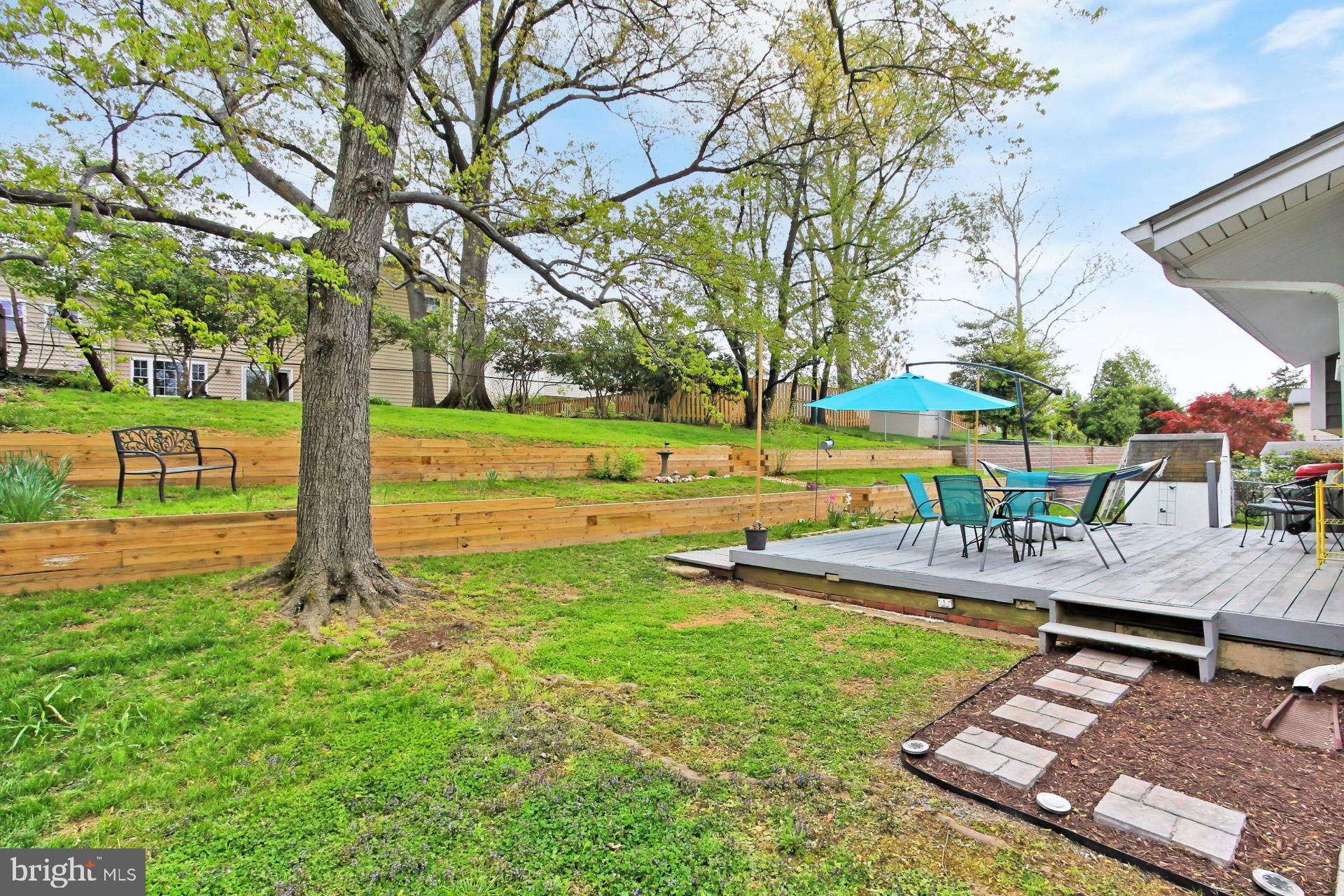 6011 Meriwether Lane Springfield, VA 22150 - Photo 35 of 53 a view of a patio with a garden