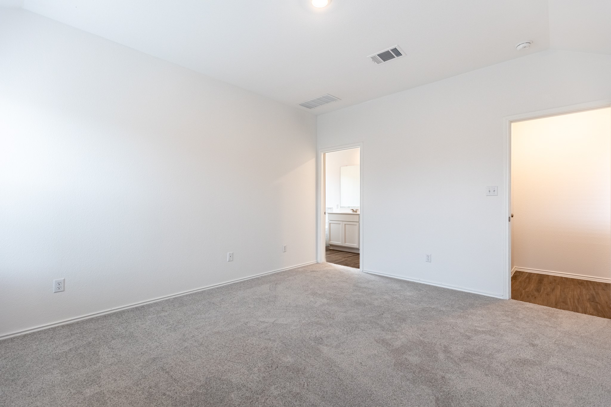 175 Silver Springs Bend Kyle, TX 78640 - Photo 23 of 33 Unfurnished bedroom featuring carpet floors and lofted ceiling