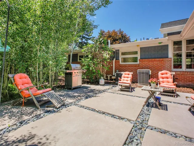 a view of a lush green space