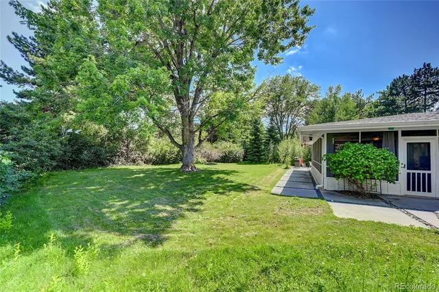 a view of outdoor space with garden
