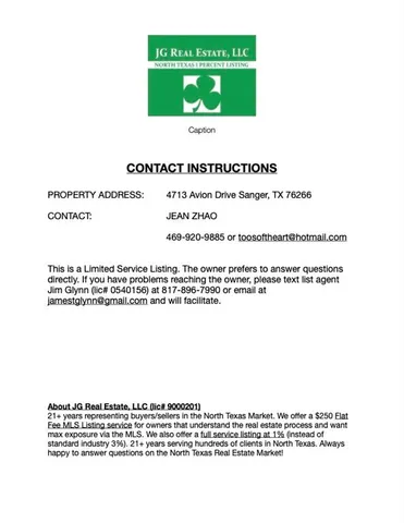 $3,000 | 4713 Avion Drive, Sanger, TX 76266