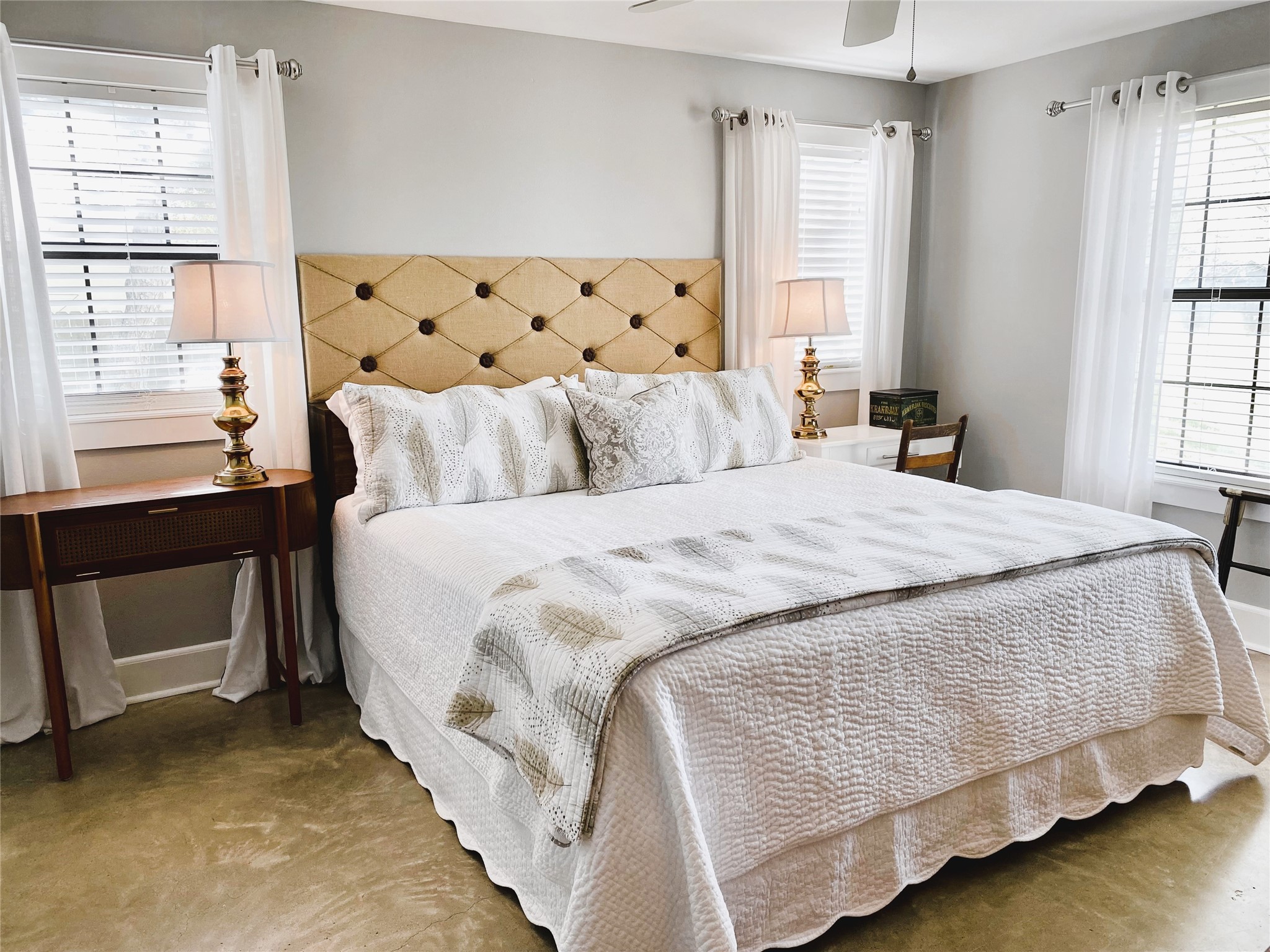 6978 Skull Creek Road Fayetteville, TX 78940 - Photo 11 of 24 Primary bedroom in "Main House" with king bed.