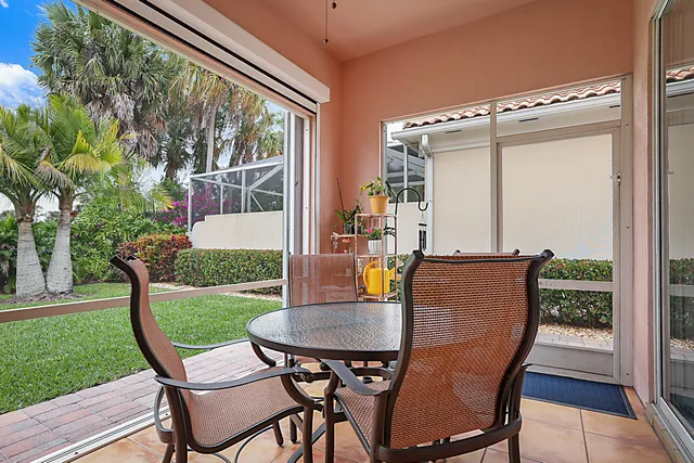 a outdoor living space with furniture and garden