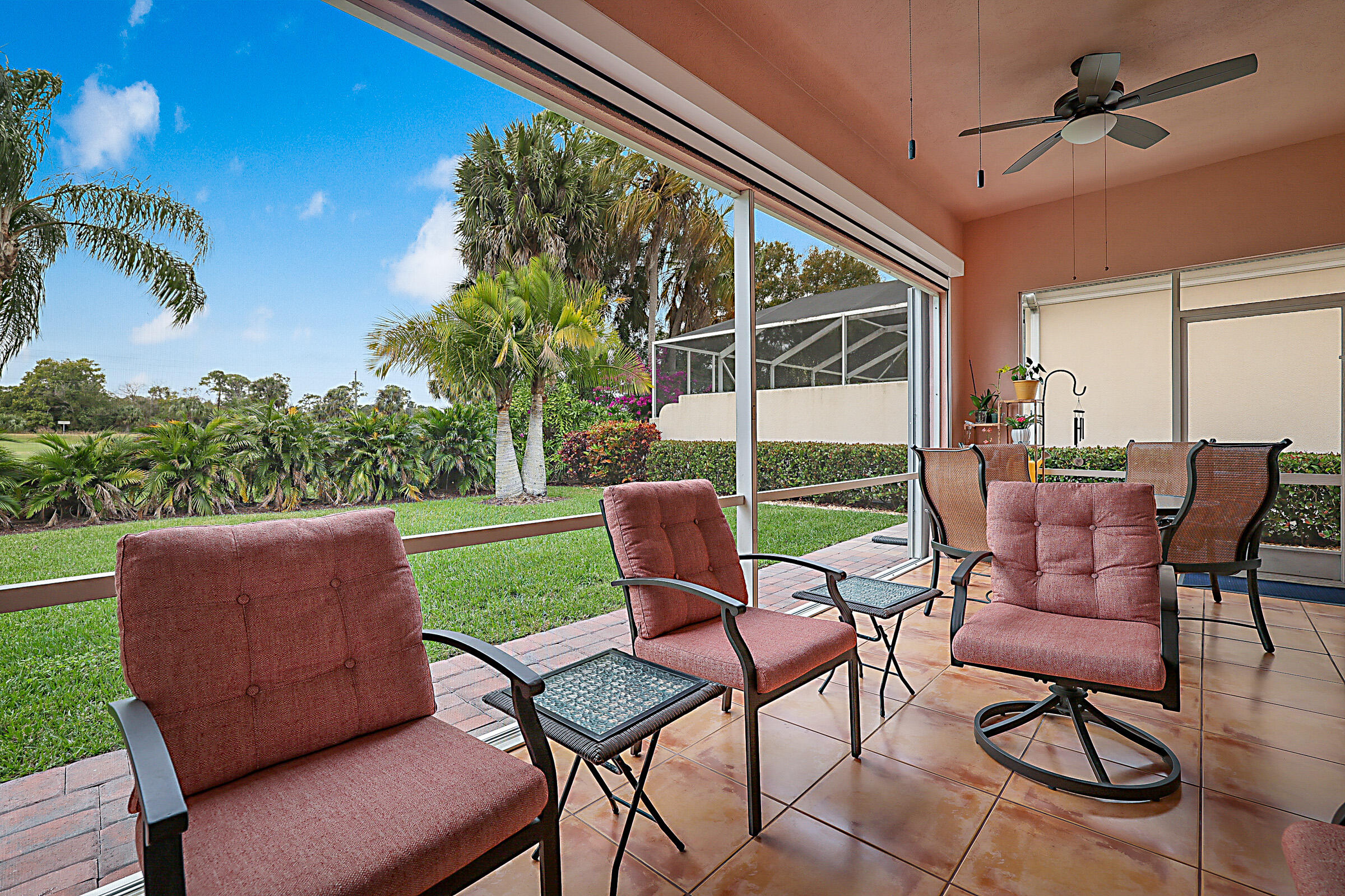 9520 Southwest Wedgewood Lane Stuart, FL 34997 - Photo 38 of 53 a outdoor living space with furniture and garden