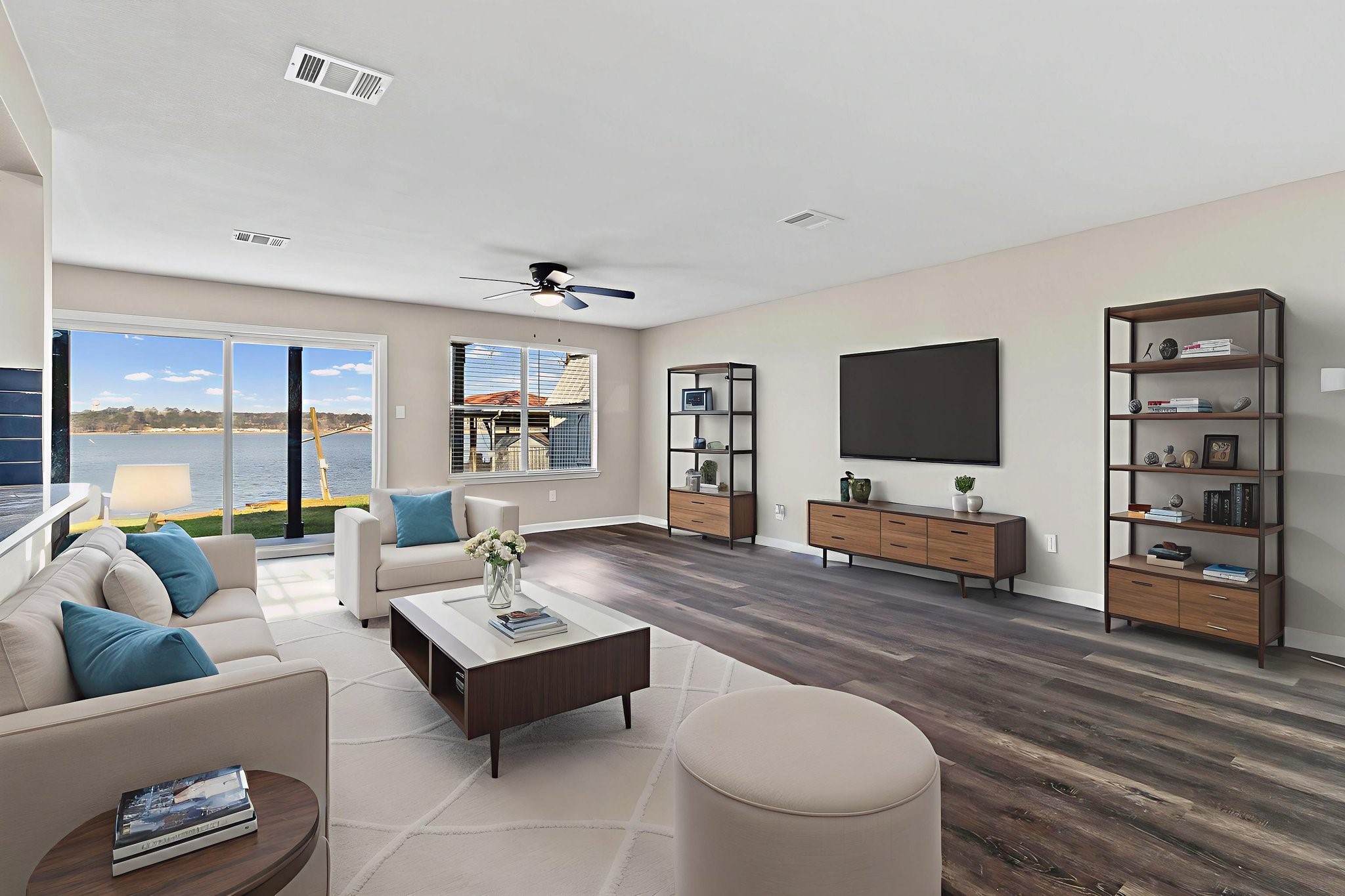 416 Kickapoo Drive Livingston, TX 77351 - Photo 7 of 36 a living room with furniture and a flat screen tv