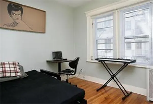 a living room with furniture and window
