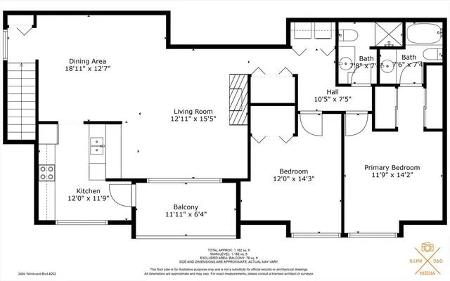 $175,900 | 2404 Windward Boulevard, Unit 202, Champaign, IL 61821