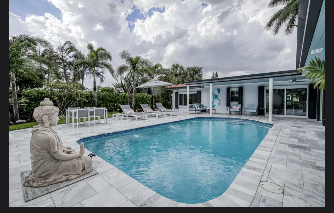 2630 Northeast 51st Court Lighthouse Point, FL 33064 - Photo 15 of 18 2630 NE 51st Ct. Backyard Pool and Loung