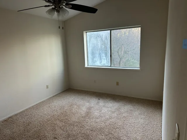 an empty room with a window