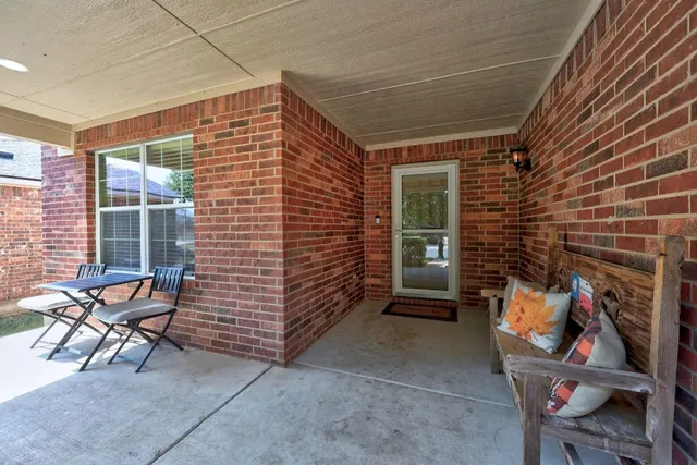 a view of an outdoor space with seating area