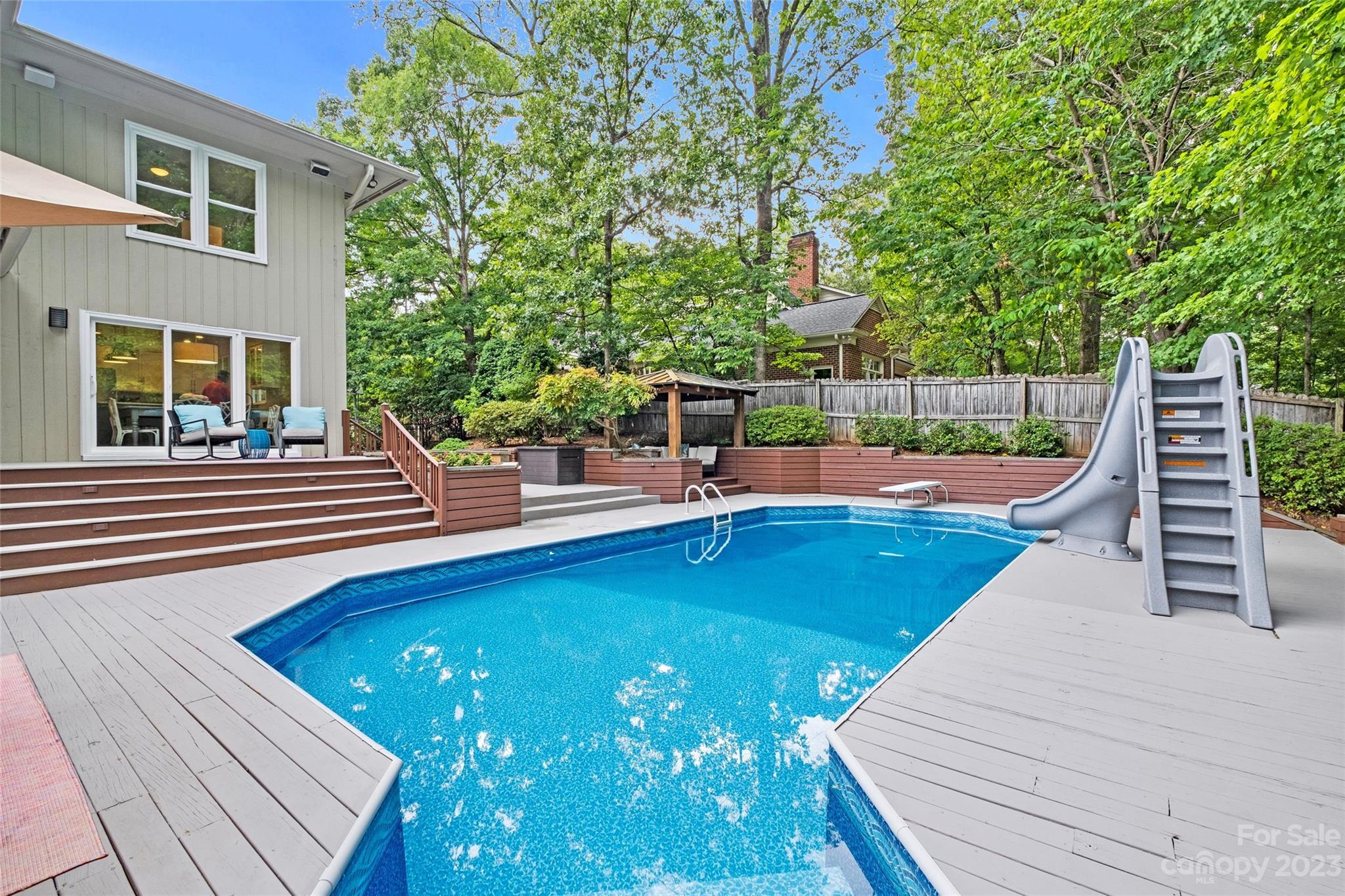 5013 Morrowick Road Charlotte, NC 28226 - Photo 39 of 48 a view of a patio with swimming pool