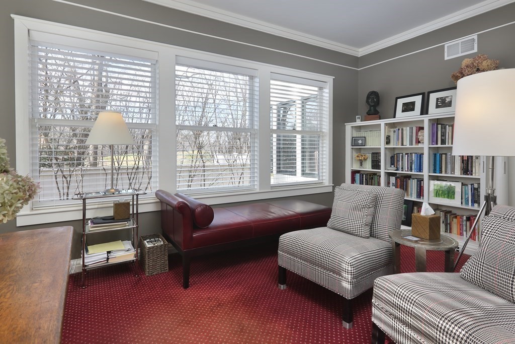 40 Windsor Road Newton, MA 02468 - Photo 13 of 29 a living room with furniture and a large window