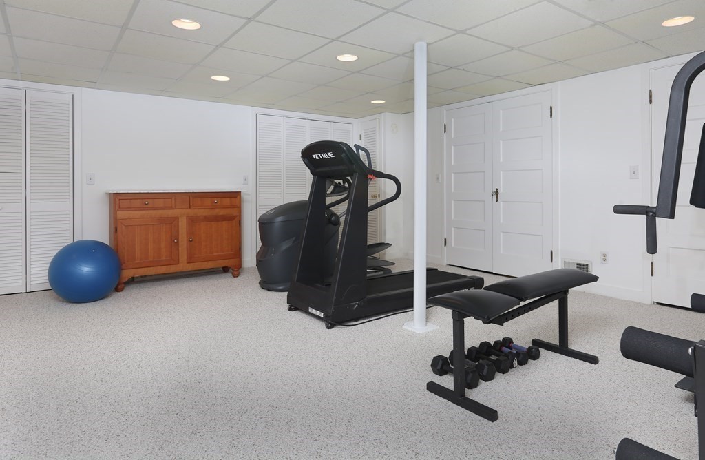 40 Windsor Road Newton, MA 02468 - Photo 25 of 29 a room with gym equipment