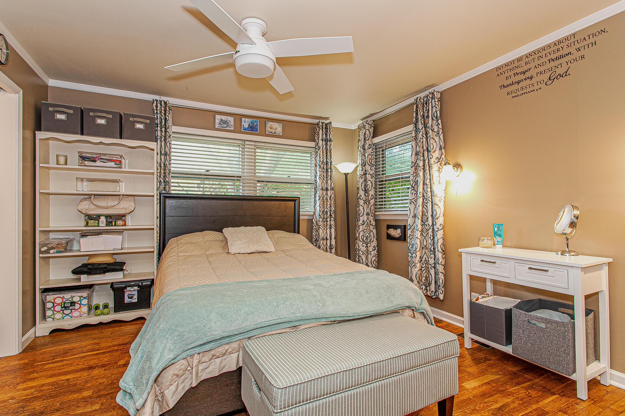 4409 Deerfield Road Knoxville, TN 37921 - Photo 21 of 40 a bedroom with a bed and a fireplace