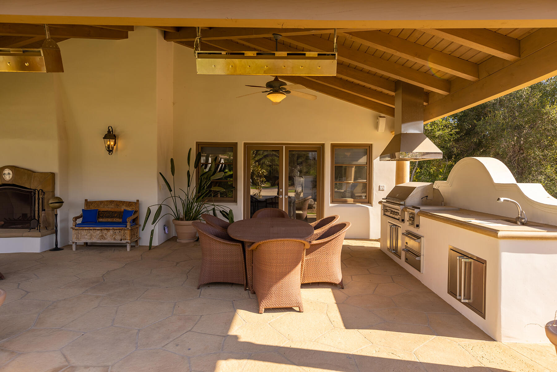 1000 Shokat Drive Ojai, CA 93023 - Photo 20 of 55 a living room with furniture and a fireplace
