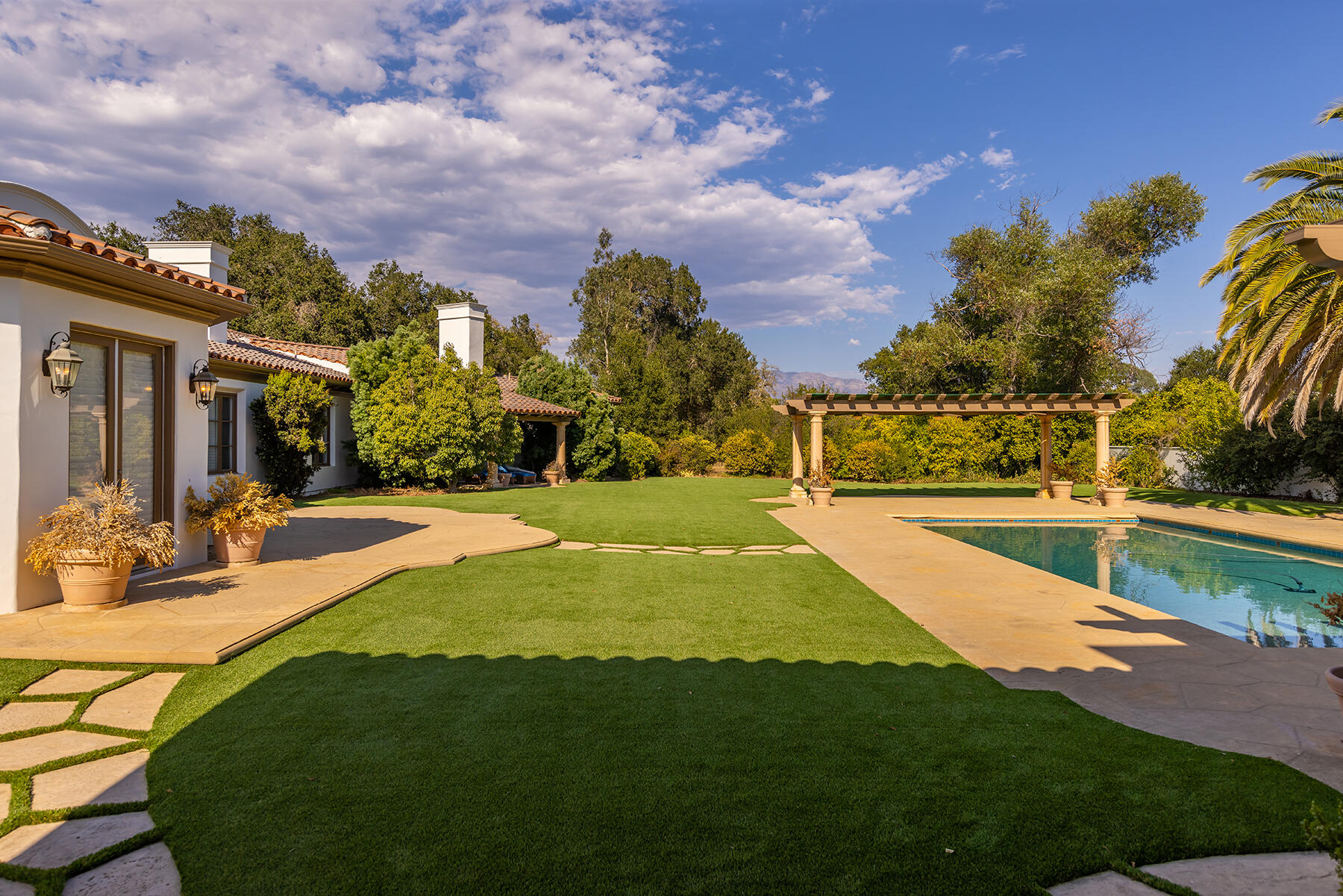 1000 Shokat Drive Ojai, CA 93023 - Photo 27 of 55 a view of yard with swimming pool and green space