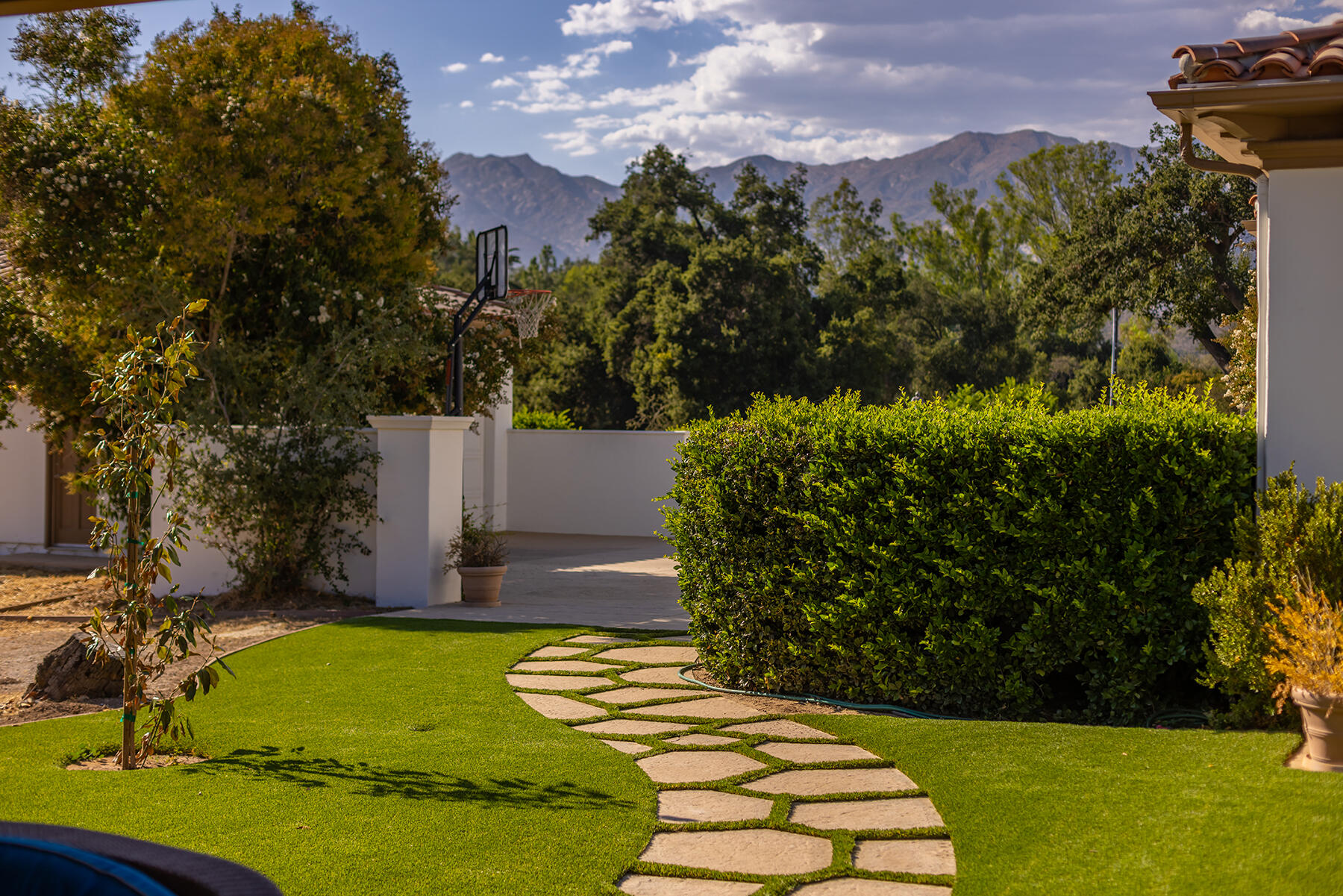 1000 Shokat Drive Ojai, CA 93023 - Photo 43 of 55 a view of a backyard with plants and a patio