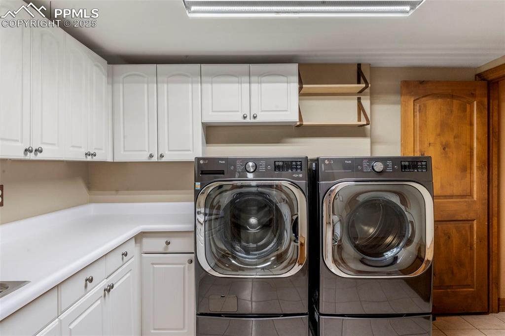 40 Upland Road Colorado Springs, CO 80906 - Photo 32 of 46 a utility room with sink dryer and washer