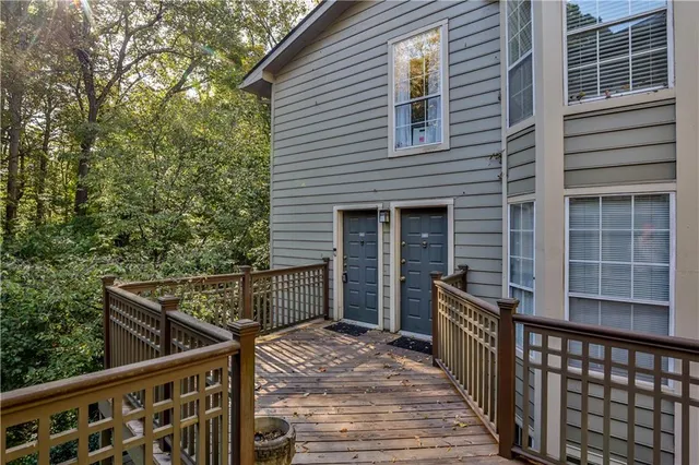 a view of street from balcony