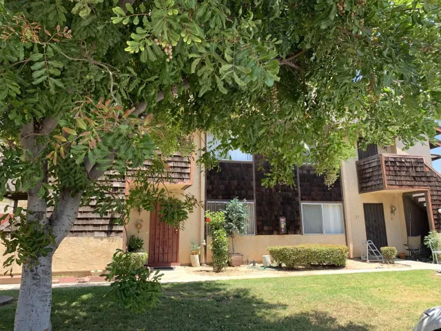 a car parked in front of a house