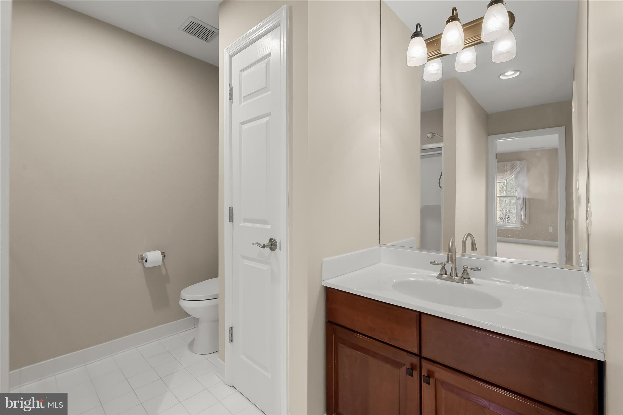 15101 Union Chapel Road Woodbine, MD 21797 - Photo 45 of 93 a bathroom with a sink a toilet and a mirror