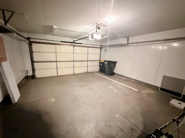 a view of a garage