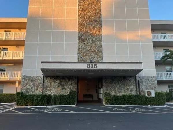 a view of a building entrance