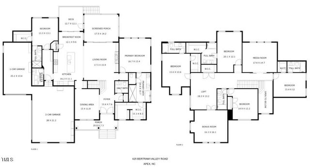 $1,300,000 | 425 Bertram Valley Road, Apex, NC 27523