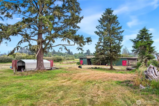 a view of outdoor space with garden