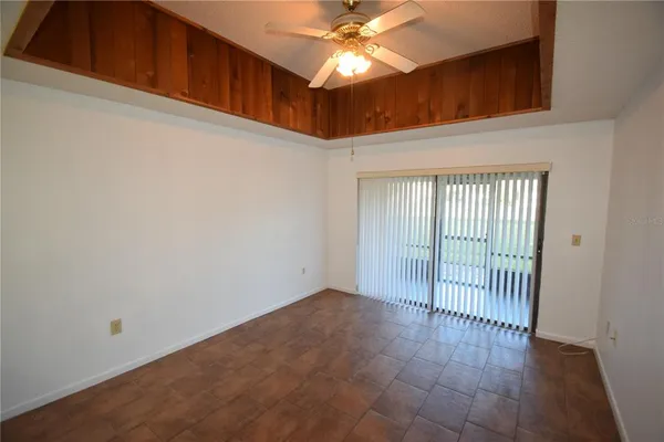 a view of a livingroom with a fan
