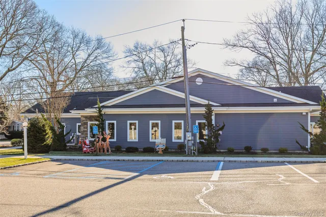 a front view of a house with a space