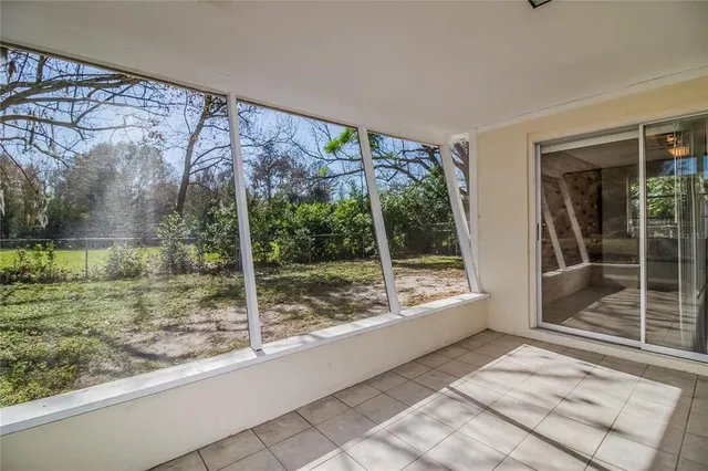 a view of backyard with green space