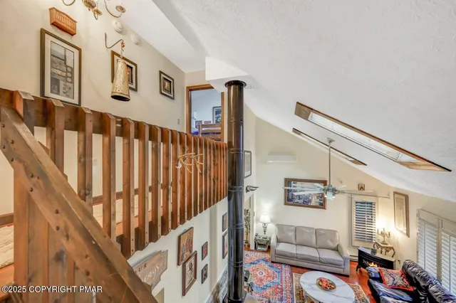 a view of an entryway with stairs