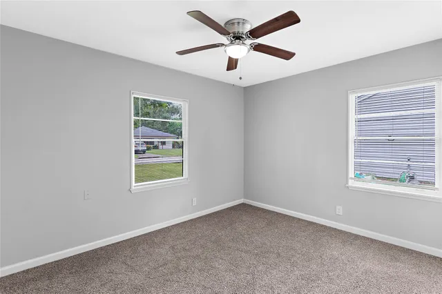 an empty room with a window