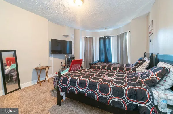 a room with a table and a chair