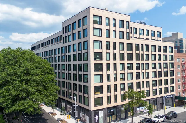 a front view of a building